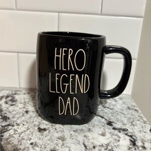Rae Dunn Black Mug - Hero Legend Dad